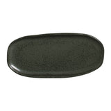 SHALLOW OVAL PLATTER ORGANIC STONEWARE Ø 9.06x4.33" GREENERY