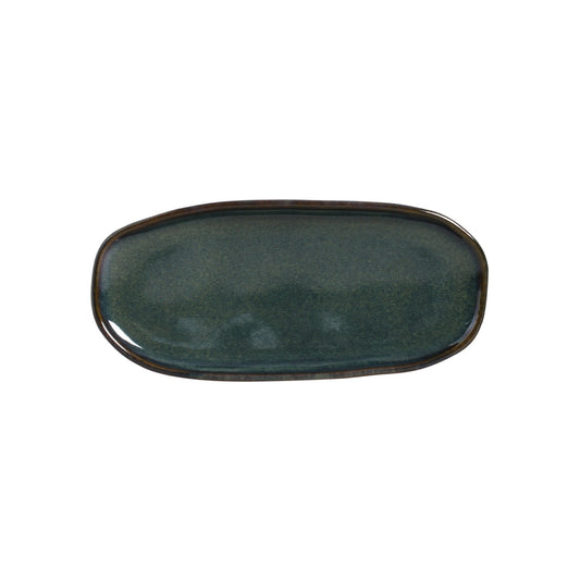 SHALLOW OVAL PLATTER ORGANIC STONEWARE Ø 9.06x4.33" OCEANO