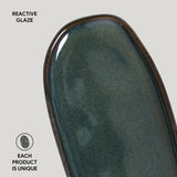 SHALLOW OVAL PLATTER ORGANIC STONEWARE Ø 9.06x4.33" OCEANO
