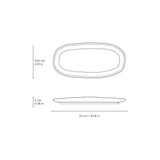 SHALLOW OVAL PLATTER ORGANIC STONEWARE Ø 9.06x4.33" PISTACHE