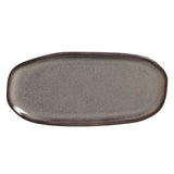 SHALLOW OVAL PLATTER ORGANIC STONEWARE Ø 9.06x4.33" TOURMALINE