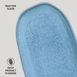 SHALLOW OVAL PLATTER ORGANIC STONEWARE Ø 9.06x4.33" BREEZE