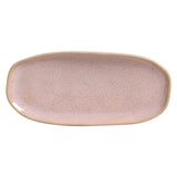 SHALLOW OVAL PLATTER ORGANIC STONEWARE Ø 9.06x4.33" LITCHI