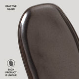 SHALLOW OVAL PLATTER ORGANIC STONEWARE Ø 9.06x4.33" METALLICA