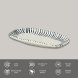 SHALLOW OVAL PLATTER ORGANIC STONEWARE Ø 9.06x4.33" ELEMENTO
