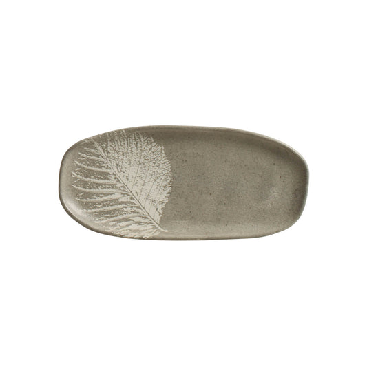 SHALLOW OVAL PLATTER ORGANIC STONEWARE Ø 9.06x4.33" SEIVA