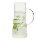 Gibson Home Boozy Brunch 7 Piece Glass Pitcher & Tumbler Set – 1.5L Pitcher with Six 13–14oz Tumblers, Everyday Beverage & Entertaining Drinkware Set, Dishwasher Safe