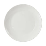 Gibson Home 17-Piece Porcelain Plates and Bowls Set W/Metal Rack - Plates, Bowls & Mugs Dinnerware Set for 4 - White