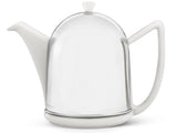 51 fl oz Teapot Ceramic/SS Spring White COSY MANTO