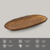 SHALLOW OVAL PLATTER ORGANIC STONEWARE Ø 6.5x3.15" DIJON
