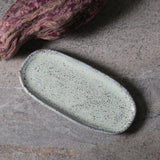 SHALLOW OVAL PLATTER ORGANIC STONEWARE Ø 6.5x3.15" PISTACHE