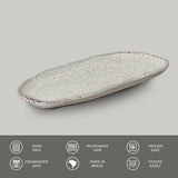 SHALLOW OVAL PLATTER ORGANIC STONEWARE Ø 6.5x3.15" PISTACHE