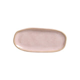 SHALLOW OVAL PLATTER ORGANIC STONEWARE Ø 6.5x3.15" LITCHI