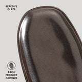 SHALLOW OVAL PLATTER ORGANIC STONEWARE Ø 6.5x3.15" METALLICA