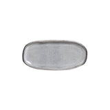 SHALLOW OVAL PLATTER ORGANIC STONEWARE Ø 6.5x3.15" DUST