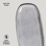 SHALLOW OVAL PLATTER ORGANIC STONEWARE Ø 6.5x3.15" DUST