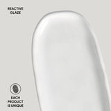 SHALLOW OVAL PLATTER ORGANIC STONEWARE Ø 6.5x3.15" NEW WHITE
