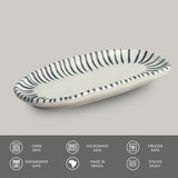SHALLOW OVAL PLATTER ORGANIC STONEWARE Ø 6.5x3.15" ELEMENTO