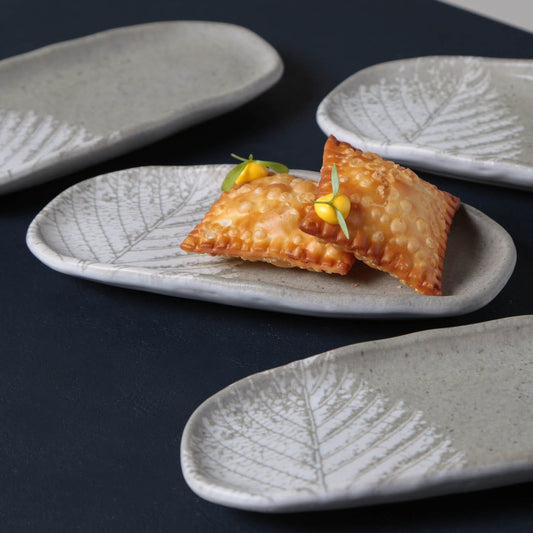 SHALLOW OVAL PLATTER ORGANIC STONEWARE Ø 6.5x3.15" SEIVA