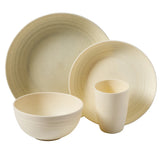 Gibson Home Plates and Bowls Set, 32 Piece Wheat Straw Dinnerware for 8 with Tumblers, Matte, Unbreakable & Lightweight, Dishwasher Safe, 4 Colors