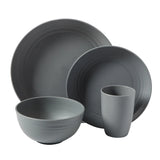 Gibson Home Plates and Bowls Set, 32 Piece Wheat Straw Dinnerware for 8 with Tumblers, Matte, Unbreakable & Lightweight, Dishwasher Safe, 4 Colors