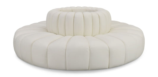 Arc - Faux Leather 8 Piece Round Modular Sofa