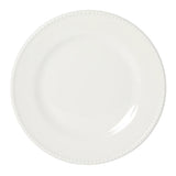 Gibson Home Caviara Plates and Bowls Set, 12-Piece Dinnerware Set, White Round Beaded Rim Porcelain Dish Set, Dinner Plates, Salad Plates & Cereal Bowls