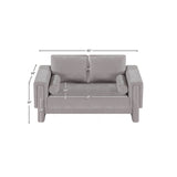 Madeline 65" Chenille Fabric Upholstered Loveseat