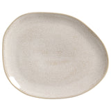 OVAL DINNER PLATE ORGANIC STONEWARE Ø 12.2" LATTE