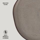 OVAL DINNER PLATE ORGANIC STONEWARE Ø 12.2" TOURMALINE