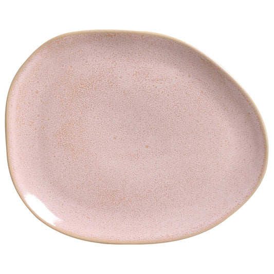 OVAL DINNER PLATE ORGANIC STONEWARE Ø 12.2" LITCHI