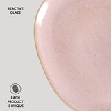 OVAL DINNER PLATE ORGANIC STONEWARE Ø 12.2" LITCHI