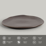 OVAL DINNER PLATE ORGANIC STONEWARE Ø 12.2" METALLICA