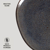 OVAL DINNER PLATE ORGANIC STONEWARE Ø 12.2" TITANIUM