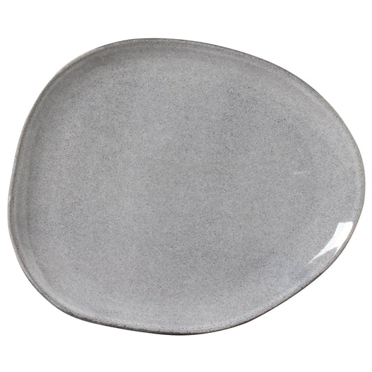 OVAL DINNER PLATE ORGANIC STONEWARE Ø 12.2" DUST