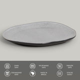 OVAL DINNER PLATE ORGANIC STONEWARE Ø 12.2" DUST