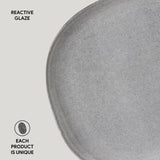 OVAL DINNER PLATE ORGANIC STONEWARE Ø 12.2" DUST