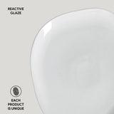 OVAL DINNER PLATE ORGANIC STONEWARE Ø 12.2" NEW WHITE
