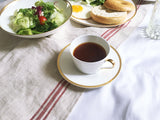 Golden Edge Bone China Cup & Saucer Set of Two