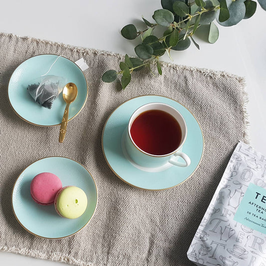 Charlotte 2 Espresso Cups & Saucers with 24K Gold