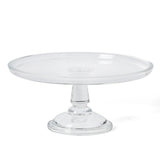 Martha Stewart Watercrest Glass Cake Stand with Dome, 10.2 Inch Clear Footed Pedestal Cake Stand with Glass Lid Cover, Handmade Glassware