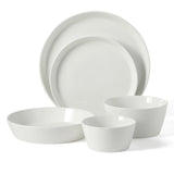 Martha Stewart Plates and Bowls Sets, 30-Piece Porcelain Dinnerware Set for 6, Dinner Plates, Dessert Plates, Pasta Bowls, Cereal & Fruit Bowls