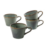 Gibson Elite Coffee Mugs Set of 4, 22 oz Large Blue Stoneware Cups, Reactive Glaze, Chip Resistant, Dishwasher, Oven & Microwave Safe