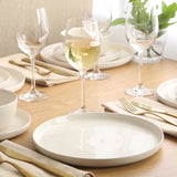 Gibson Home Serenity 16 Piece Modern Porcelain Dinnerware Set for 4, Plates and Bowls Set, Dinner Plates, Salad Plates, Cereal Bowls