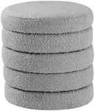 Aphia Boucle Fabric Upholstered Stool
