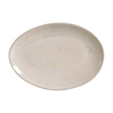 OVAL DESSERT PLATE ORGANIC STONEWARE Ø 8.86" LATTE