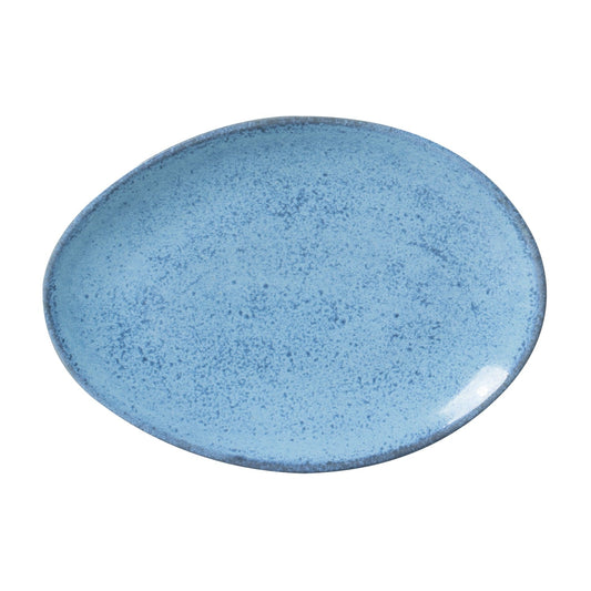 OVAL DESSERT PLATE ORGANIC STONEWARE Ø 8.86" BREEZE