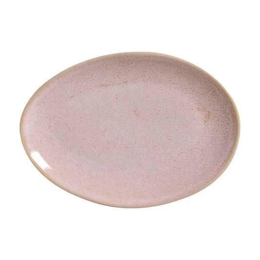OVAL DESSERT PLATE ORGANIC STONEWARE Ø 8.86" LITCHI