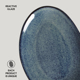 OVAL DESSERT PLATE ORGANIC STONEWARE Ø 8.86" DENIM