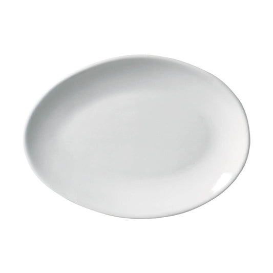 OVAL DESSERT PLATE ORGANIC STONEWARE Ø 8.86" NEW WHITE